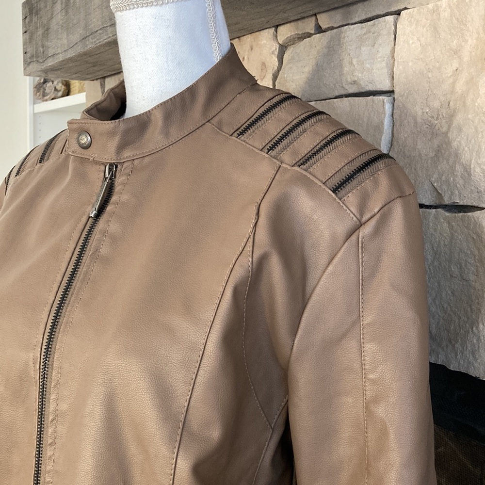 American Breed Pleather Coat Jacket - image 3